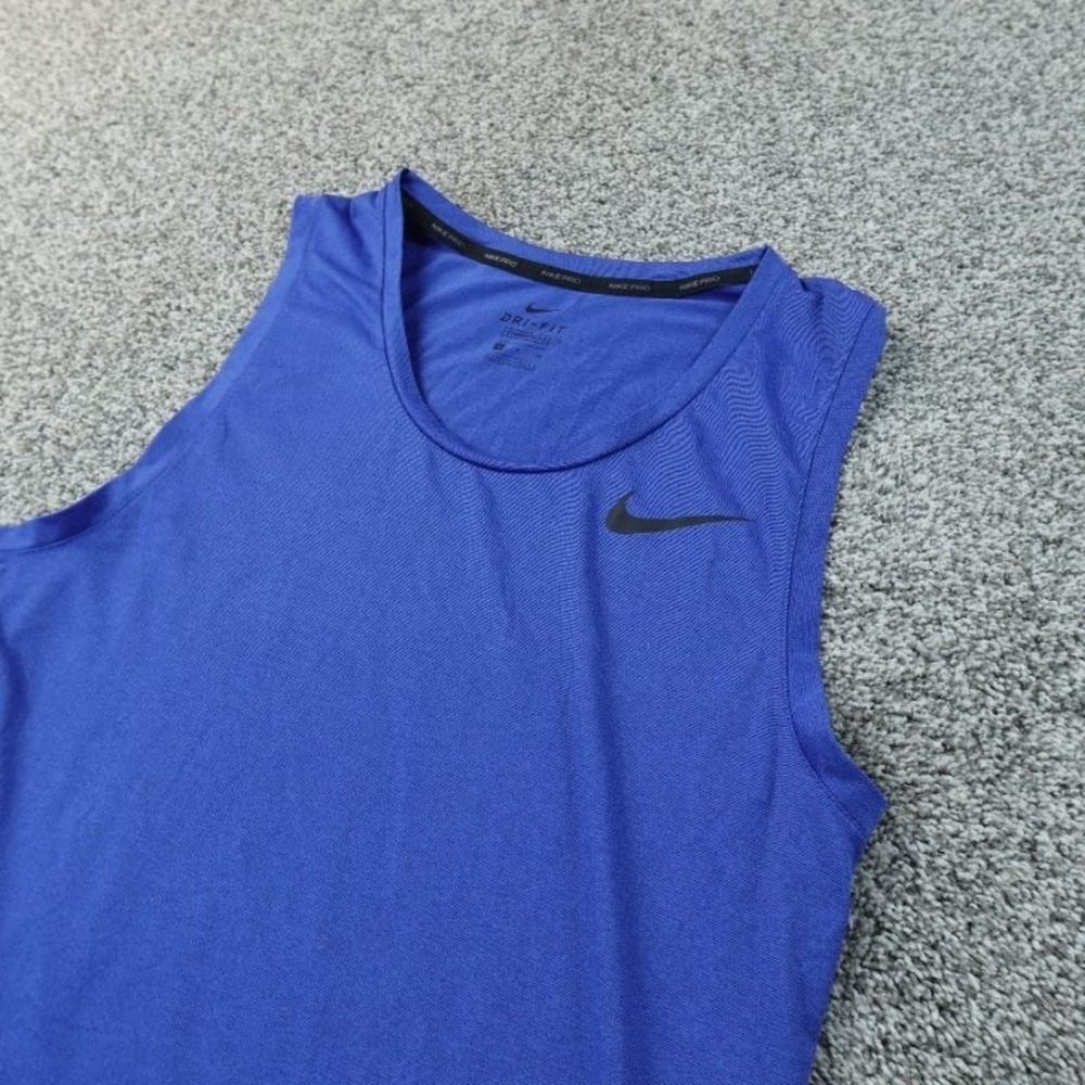 Nike Shirt Mens S Blue Dri Fit‎ Tank Top Sleeveless Athletic Performance Workout